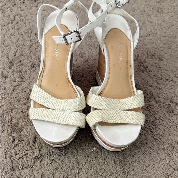 Calvin Klein Cream Wedge Sandals - Picture 1 of 6